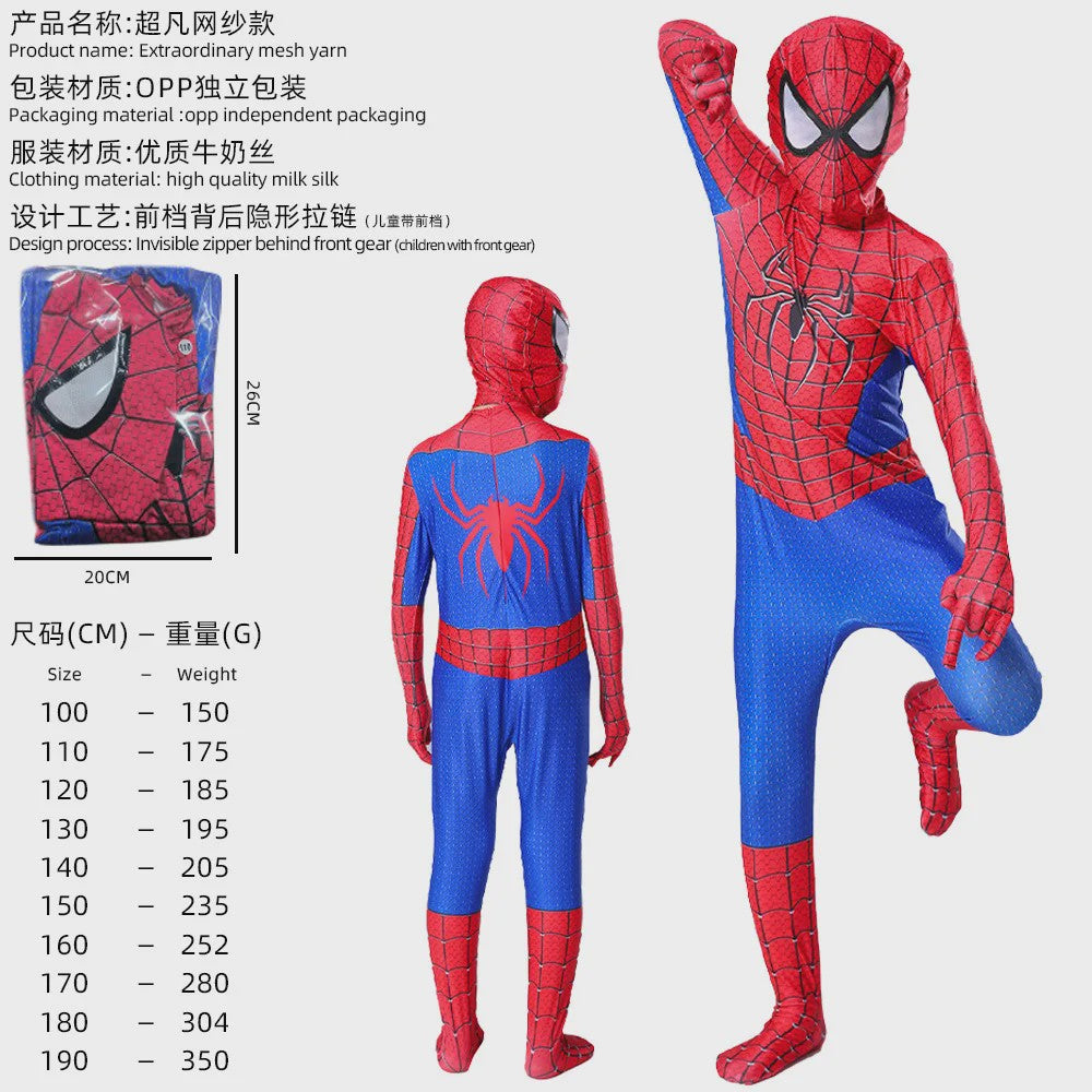 Realistisch Spider-Man Cosplay Kostuum - Volledig Pak (100-190cm)