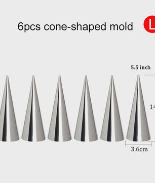 Roestvrijstalen Bakvormen Set: Croissant & Cone Molds voor Thuisgebruik