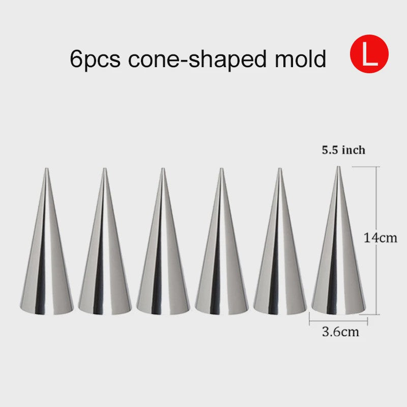 Roestvrijstalen Bakvormen Set: Croissant & Cone Molds voor Thuisgebruik