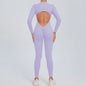 Dames Sport Jumpsuit met Lange Mouwen - Fitness & Gym Kleding - Zomer Sexy Stijl - Blauw