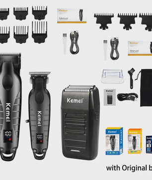 Kemei Professionele Heren Trimmer Kit - Elektrische Baard- en Haarklipper KM-2290/KM-2293/KM-1102