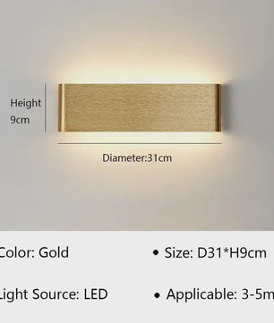Moderne LED Wandlamp - Stijlvolle Verlichting voor Woonkamer, Slaapkamer & Hal