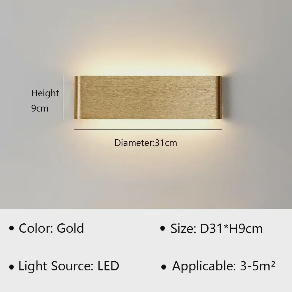 Moderne LED Wandlamp - Stijlvolle Verlichting voor Woonkamer, Slaapkamer & Hal
