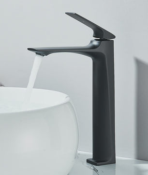Moderne Wastafelkraan Messing - Enkel Hendel Mixer - Warm & Koud Water