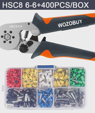 Professionele Krimptang Set voor Ferrules (0.25-10mm²) met Diverse Draadklemmen