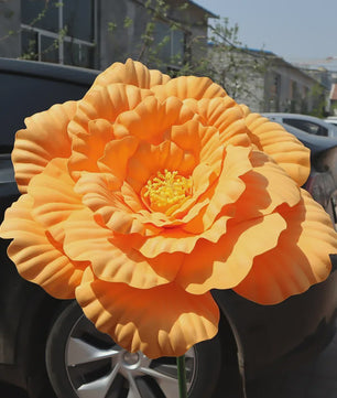Grote Kunstbloem Pioenroos - 80cm Diameter - Decoratie voor Feesten, Evenementen & Bruiloften