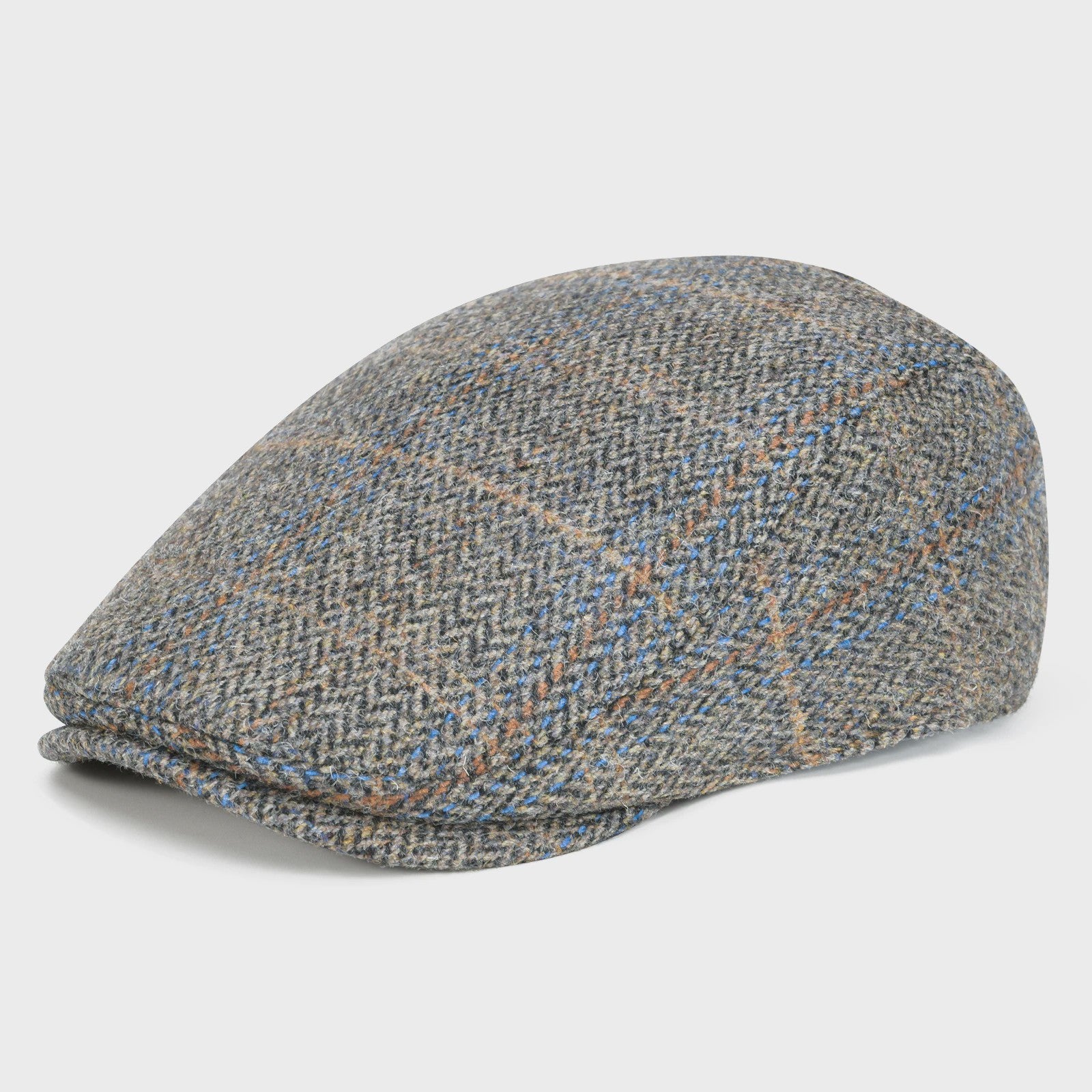 Heren Visgraat Wolmix Flat Cap - Stijlvolle Newsboy & Gatsby Pet voor Winter & Outdoor