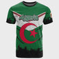 Heren T-shirt met Algerijnse Vlag 3D Graphic - Perfect voor Voetbalfans en Sportieve Gelegenheden