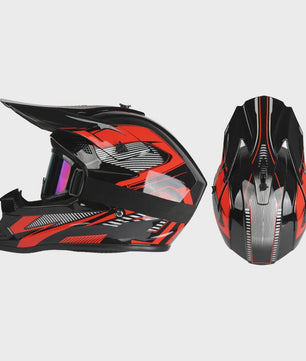 Off Road Motorcross Helm met Vizier & Goggles - Veilig & Comfortabel
