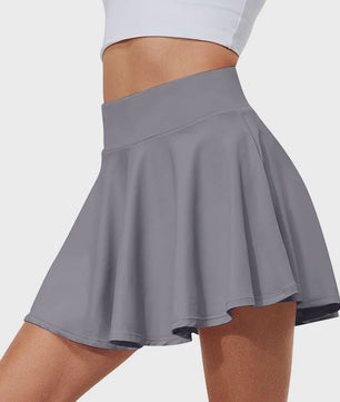 Sportieve Tennisrok met Hoge Taille, Ingebouwde Zak en Sneldrogend Materiaal - Perfect voor Fitness & Hardlopen