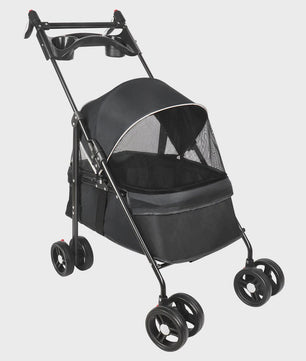 2-in-1 Honden- en Kattenbuggy met Afneembare Reiswieg - Tot 10 kg