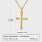 Stijlvolle Gouden Heren Ketting met Kruis Hanger - Roestvrij Staal, Vintage Mode Sieraden