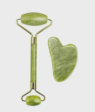 Natuurlijke Jade Roller & Gua Sha Set - Gezichts- en Lichaamsmassage voor Ontspanning en Lifting