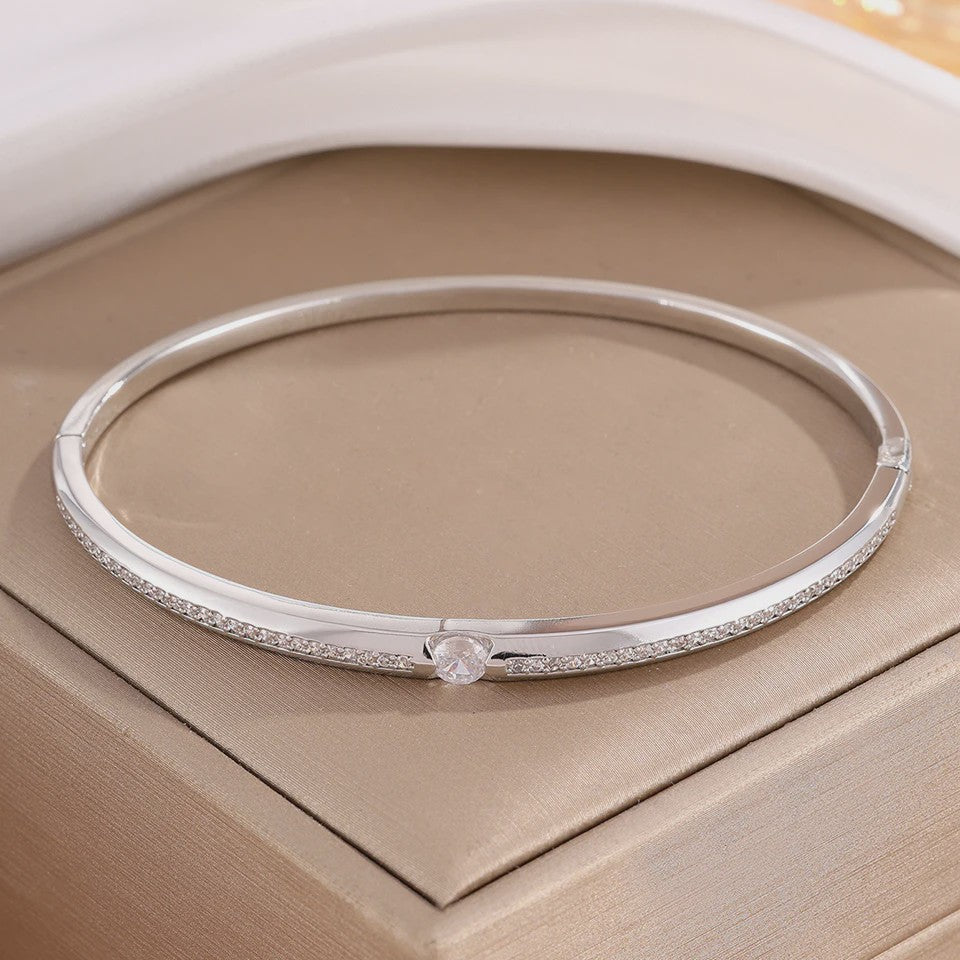 Luxe Zirkonia Armband Set - 5 Delig - Roestvrij Staal & Koper