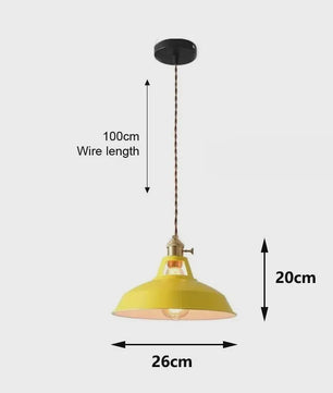 Retro Industriële Kleurrijke Hanglamp - Vintage Sfeer voor Keuken & Restaurant
