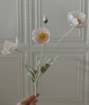 Zijden Papavers Kunstbloemen - Lange Stelen voor Decoratie