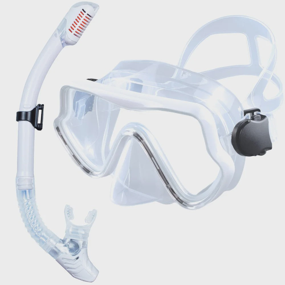Professionele Duikbril en Snorkel Set voor Volwassenen - Panoramisch Zicht & Duurzaam Gehard Glas