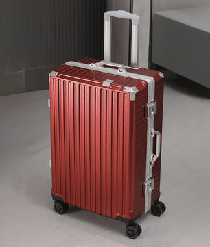 Aluminium Koffer met USB & Combinatieslot - Rolbaar Reiskoffer in Diverse Maten (20-28 inch)