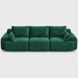 Modulaire Corduroy Hoekbank Groen - Slaapbank met Ottomaan & Memory Foam