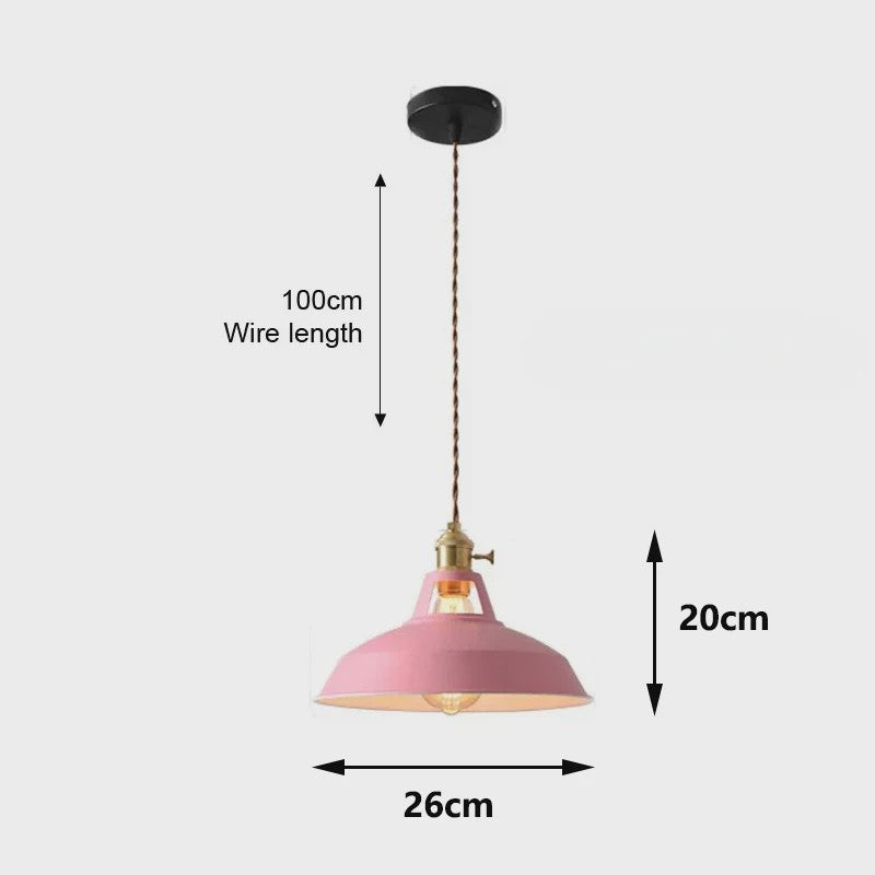 Kleurrijke Retro Industriële Hanglamp - Vintage Stijl voor Keuken, Restaurant, Woonkamer & Meer