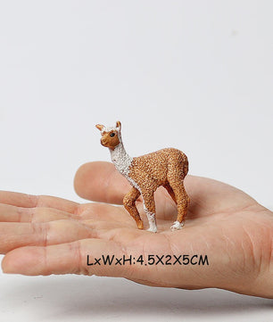 Realistische Alpaca & Kameel Figuren Set - Handgeschilderd, Educatief Speelgoed