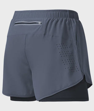 Heren Sportshorts Dubbellaags - Sneldrogend & Comfortabel voor Fitness en Hardlopen