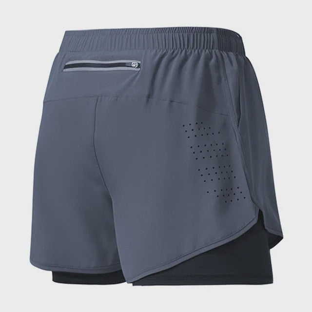 Heren Sportshorts Dubbellaags - Sneldrogend & Comfortabel voor Fitness en Hardlopen