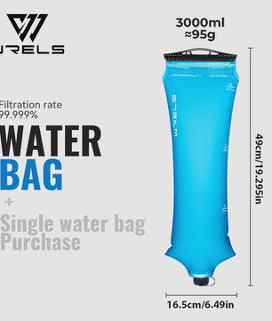 WRELS Opvouwbare Waterfilter Zak - Outdoor Waterzuivering, BPA-Vrij, Ideaal voor Survival