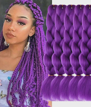 5x Jumbo Braiding Hair Extensions - 24 Inch Synthetisch Vlecht Haar - Pre-stretched Yaki