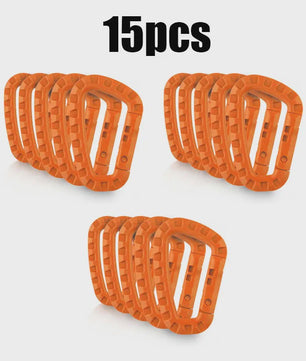 Tactische D-vormige Plastic Karabijnhaak - Set van 5, 10, 15 of 20 stuks - Outdoor & Camping Gear