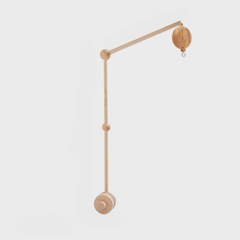 Houten Muziekdoosje Baby Mobiel - Draaiend & Kalmerende Melodieën voor de Babykamer