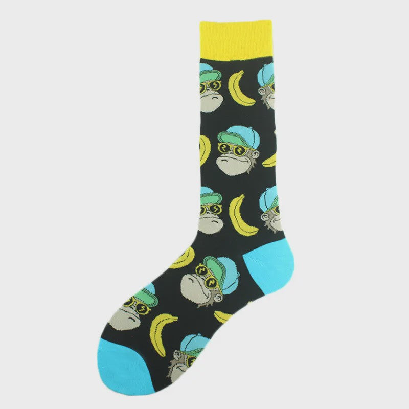 Unisex Happy Socks met Vrolijke Ontwerpen: Dinosaurus, Alien, Haai & Meer