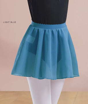18 Colours Ballet Skirt Girls Toddler Kids Dance Chiffon Skirt Elastic Waist Short Dance Skirt for Girls Tutu Skirt for Ballet
