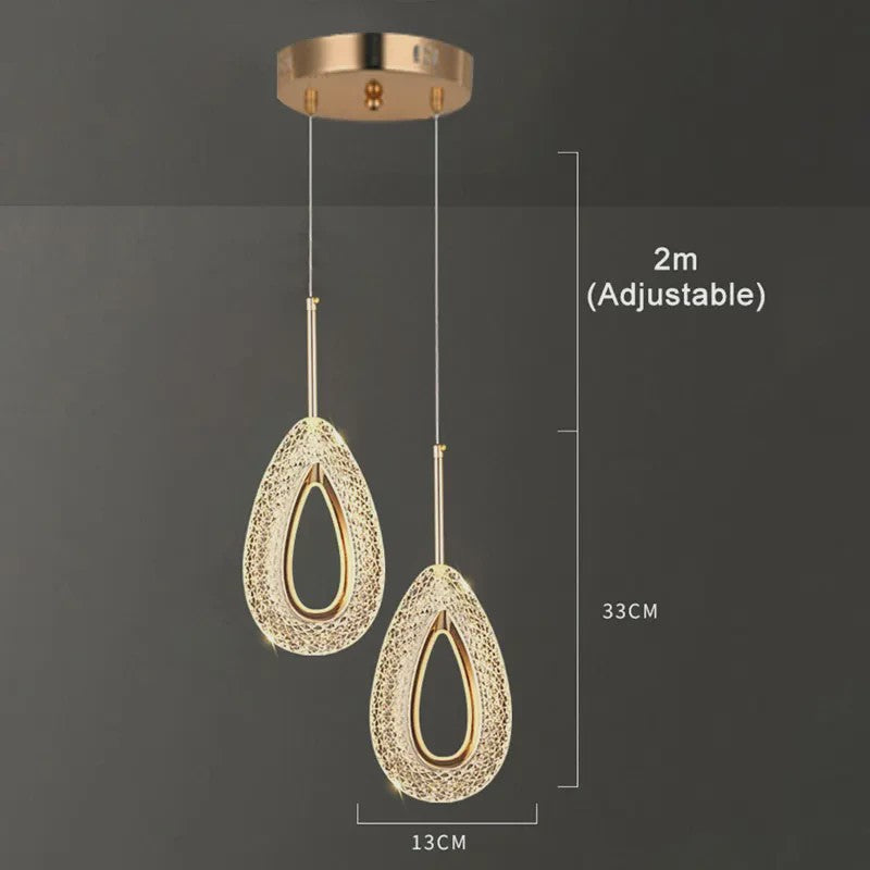 Moderne Kristallen LED Hanglamp - Stijlvolle Verlichting voor Woonkamer & Slaapkamer
