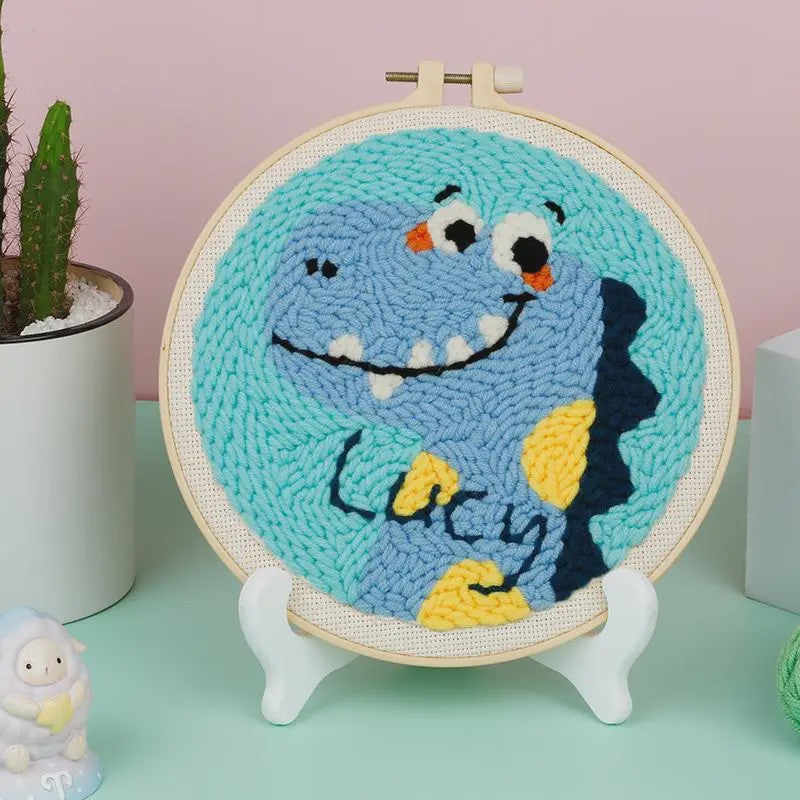 DIY Punch Needle Kit voor Beginners - Schattig Dier & Giraffe Borduurset met Borduurring