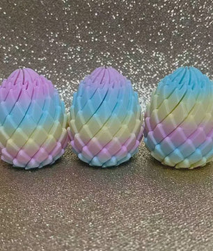 3D Geprint Draken Ei - Flexibel Stressverlichtend Speelgoed & Bureau Decoratie