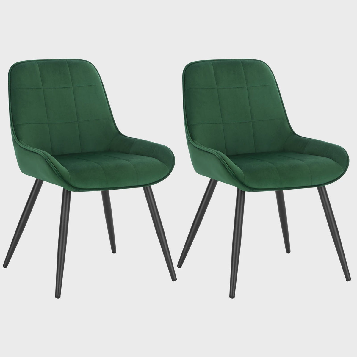 Set van 2 Ergonomische Velvet Eetkamerstoelen - Scandinavisch Design