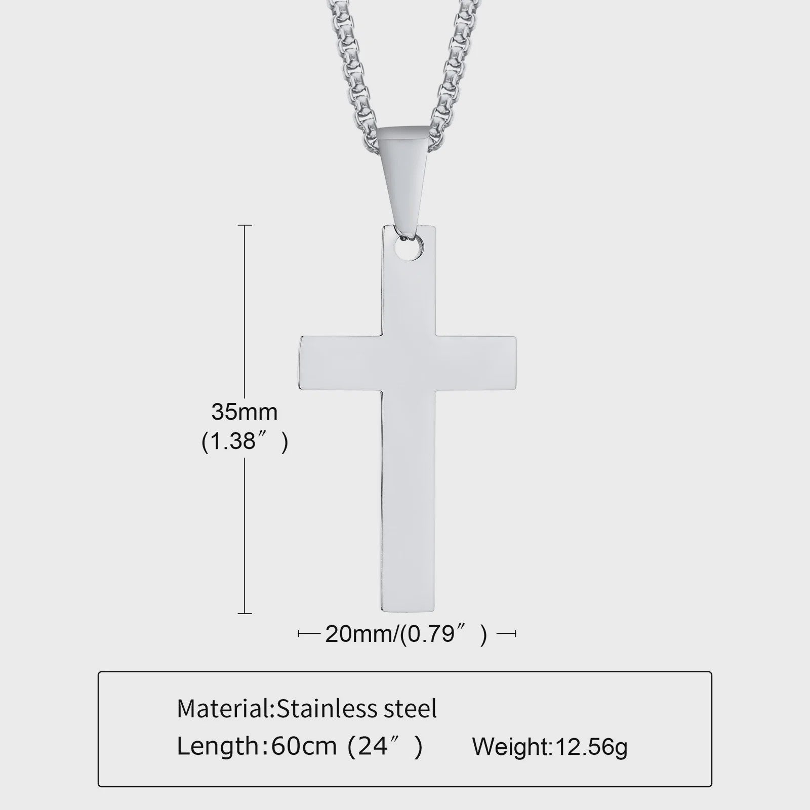 Heren RVS Kruis Ketting met Jezus Hanger - Religieuze Christelijke Sieraden