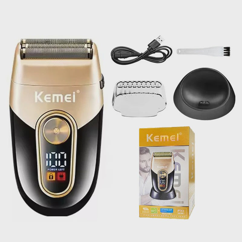 Professionele Oplaadbare Tondeuse en Baardtrimmer - Goudkleurig - Kemei KM-90-4