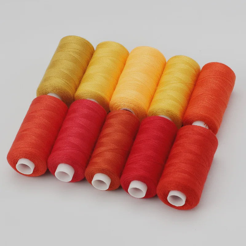 10 Rollen Polyester Naaigaren 402 - 400 Yards - Voor Hand & Machine