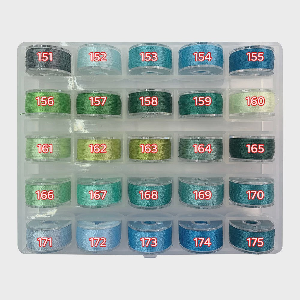 25 Kleuren Hoogglans Borduur Garen - 90 Meter Spoelen voor Handwerk & DIY