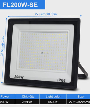 Krachtige LED Floodlight 50W-300W IP66 Waterdicht - Koel Wit 6500K