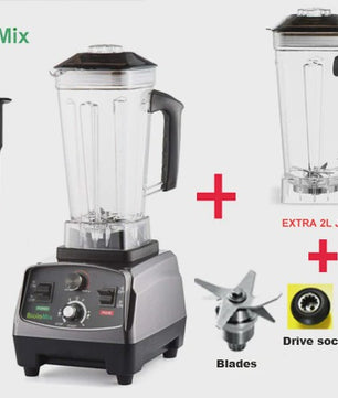 BioloMix 2200W Krachtige Blender met Timer & 2L BPA-vrije Kan - Heavy Duty Mixer