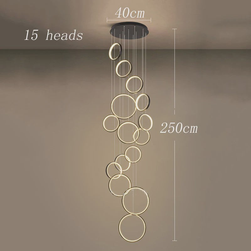 Moderne LED Plafondlamp Ring Chandelier - Hanglamp voor Woonkamer & Eetkamer