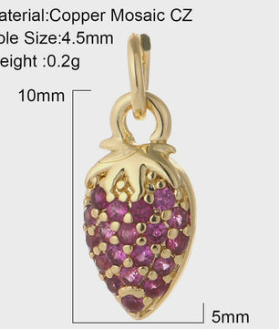 Gouden Bedeltjes voor Sieraden Maken: Cactus, Kers, Paddenstoel, Bloem & Fruit