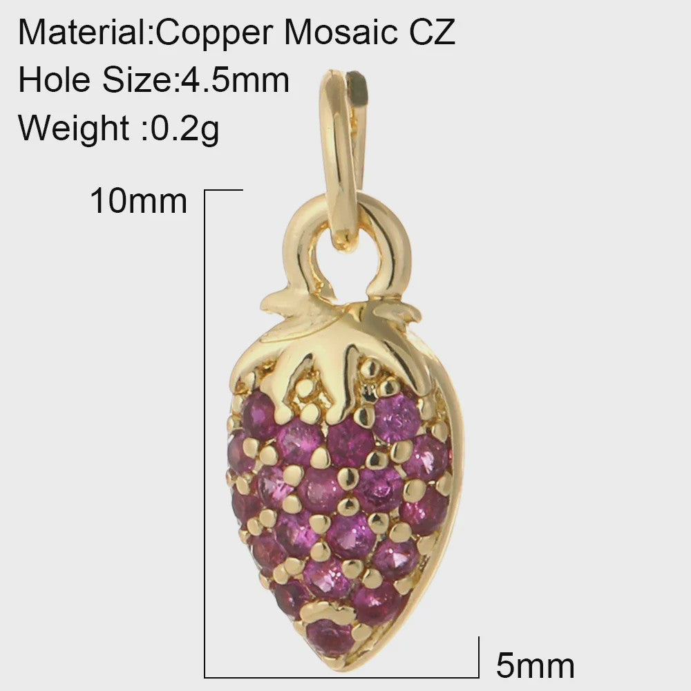 Gouden Bedeltjes voor Sieraden Maken: Cactus, Kers, Paddenstoel, Bloem & Fruit