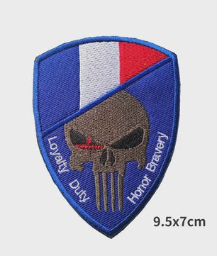 Franse Vlag Patches met Klittenband - Geborduurd Embleem