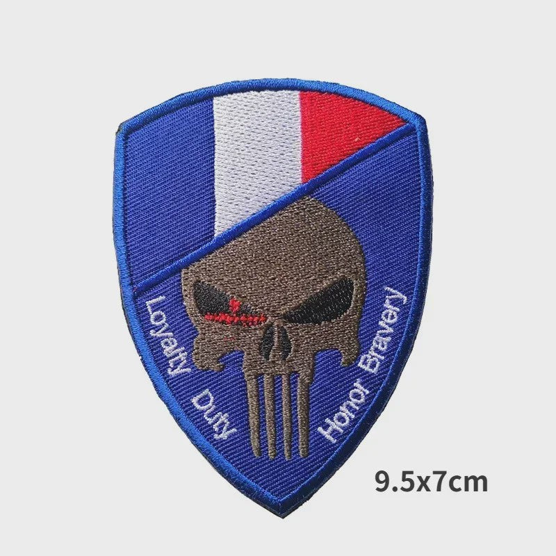 Franse Vlag Patches met Klittenband - Geborduurd Embleem