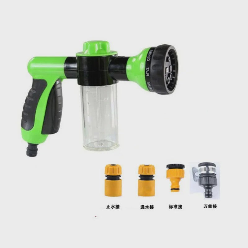 Multifunctionele Hondendouche Spuitpistool 8-in-1 met Schuimfunctie - Ideaal voor Huisdieren, Auto & Tuin