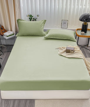 Hoeslaken met Elastische Band - Effen Kleur, Antislip & Verstelbaar voor Alle Bedden